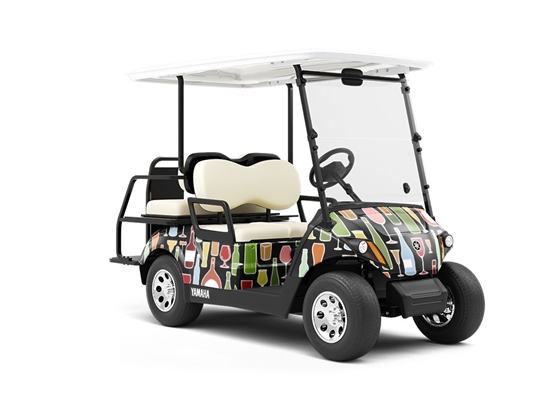NIght Cap Alcohol Wrapped Golf Cart