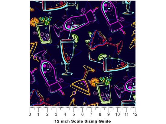 Tequila Negro Alcohol Vinyl Film Pattern Size 12 inch Scale