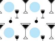 Classic Cocktails Alcohol Vinyl Wrap Pattern