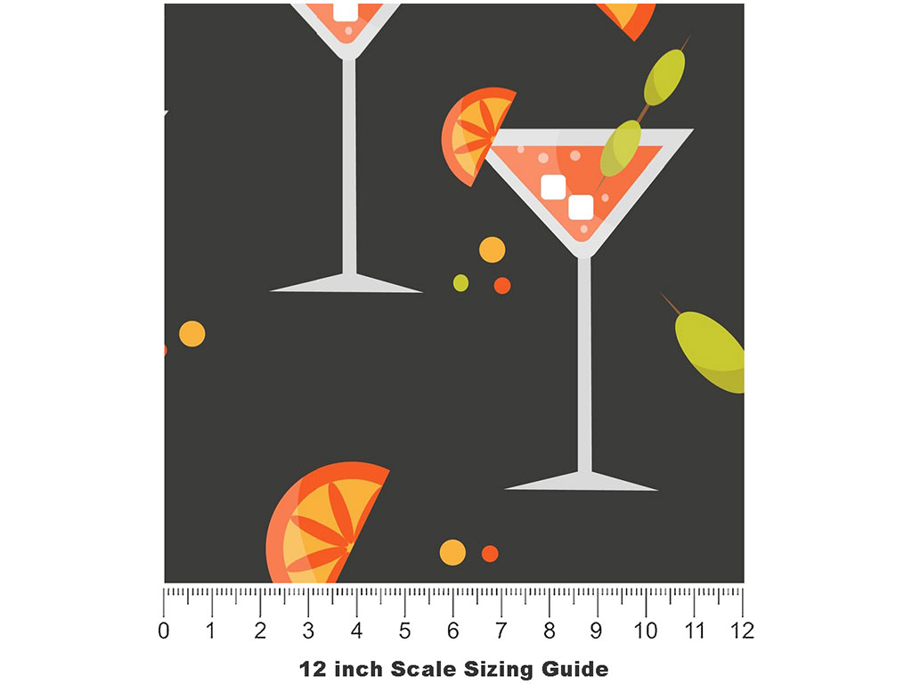 How Cosmopolitan Alcohol Vinyl Film Pattern Size 12 inch Scale