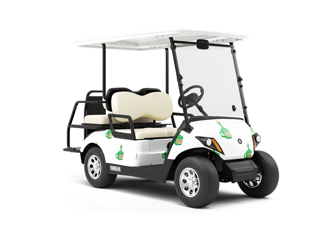 Biting Moonshine Alcohol Wrapped Golf Cart