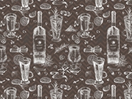 Black Spiced Alcohol Vinyl Wrap Pattern