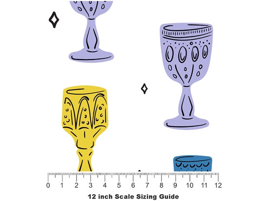 Kings Goblet Alcohol Vinyl Film Pattern Size 12 inch Scale