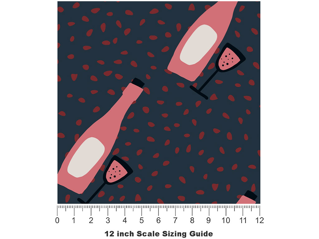 Malbec Beckons Alcohol Vinyl Film Pattern Size 12 inch Scale