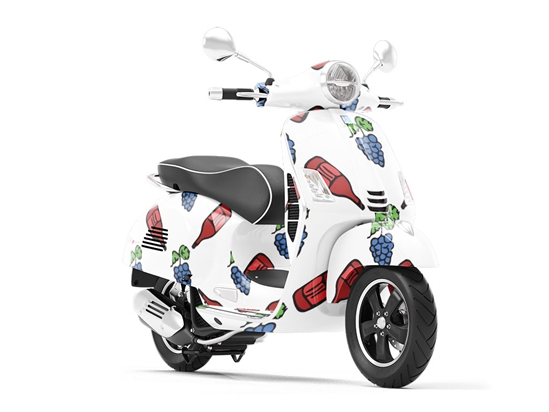 Sweet White Alcohol Vespa Scooter Wrap Film