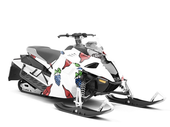 Sweet White Alcohol Custom Wrapped Snowmobile