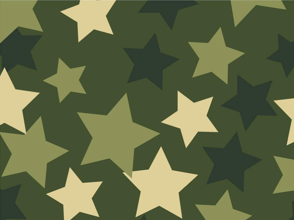 Rwraps™ Army Americana Print Vinyl Wrap Film - Green Stars