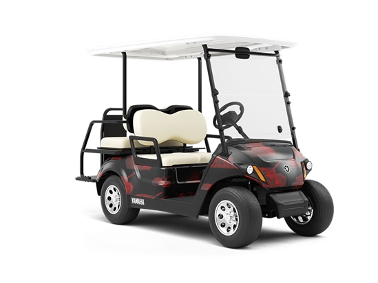 Red Tanks Americana Wrapped Golf Cart