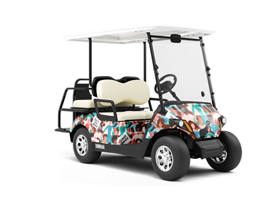 Lives Matter Americana Wrapped Golf Cart