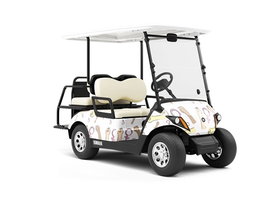 Women's Rights Americana Wrapped Golf Cart
