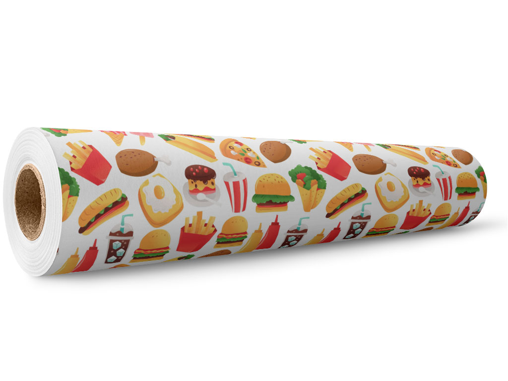 Fast Food Americana Wrap Film Wholesale Roll