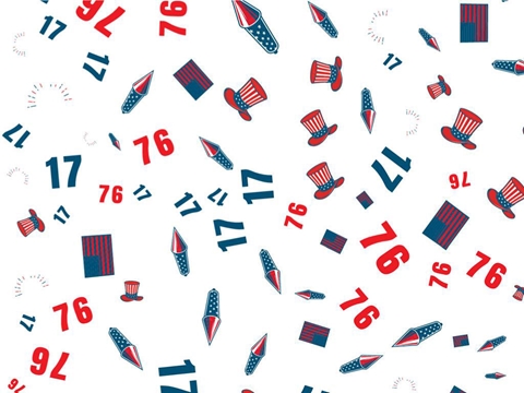 Rwraps™ Independence Day Americana Print Vinyl Wrap Film - Celebrate 1776