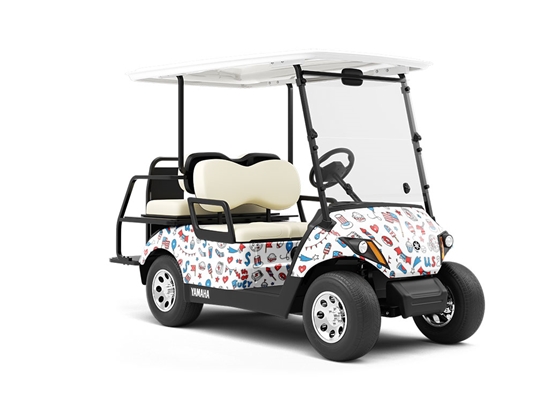 Party USA Americana Wrapped Golf Cart