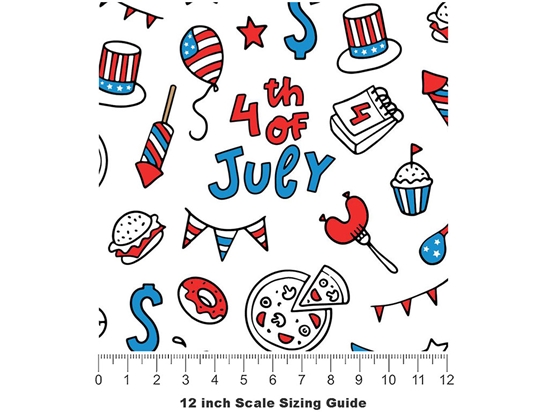 Party USA Americana Vinyl Film Pattern Size 12 inch Scale