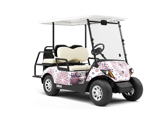 Whirling Dervish Americana Wrapped Golf Cart
