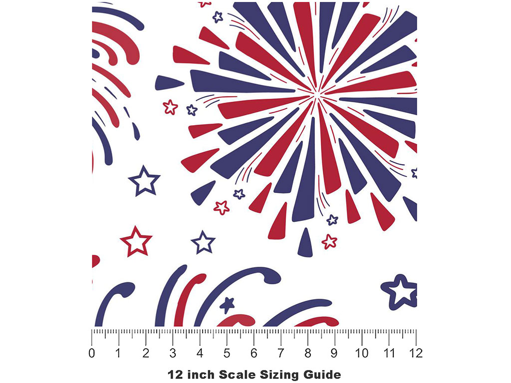 Whirling Dervish Americana Vinyl Film Pattern Size 12 inch Scale