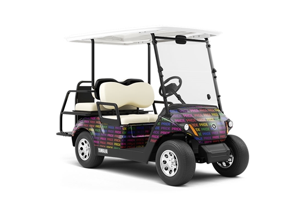 Happy June Americana Wrapped Golf Cart