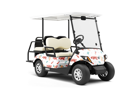 Labor Day Americana Wrapped Golf Cart