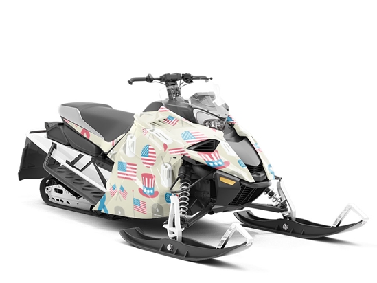Memorial Day Americana Custom Wrapped Snowmobile