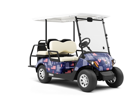 Never Forgotten Americana Wrapped Golf Cart