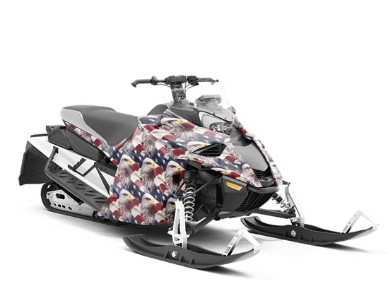 Bald Eagle Americana Custom Wrapped Snowmobile