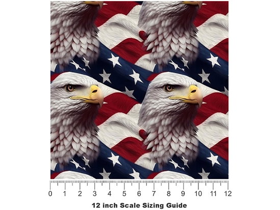 Bald Eagle Americana Vinyl Film Pattern Size 12 inch Scale
