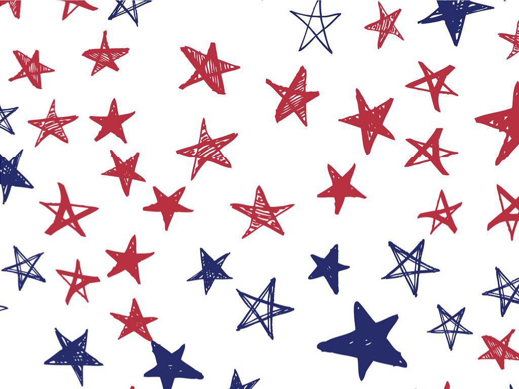 Crayon Stars Americana Vinyl Wrap Pattern