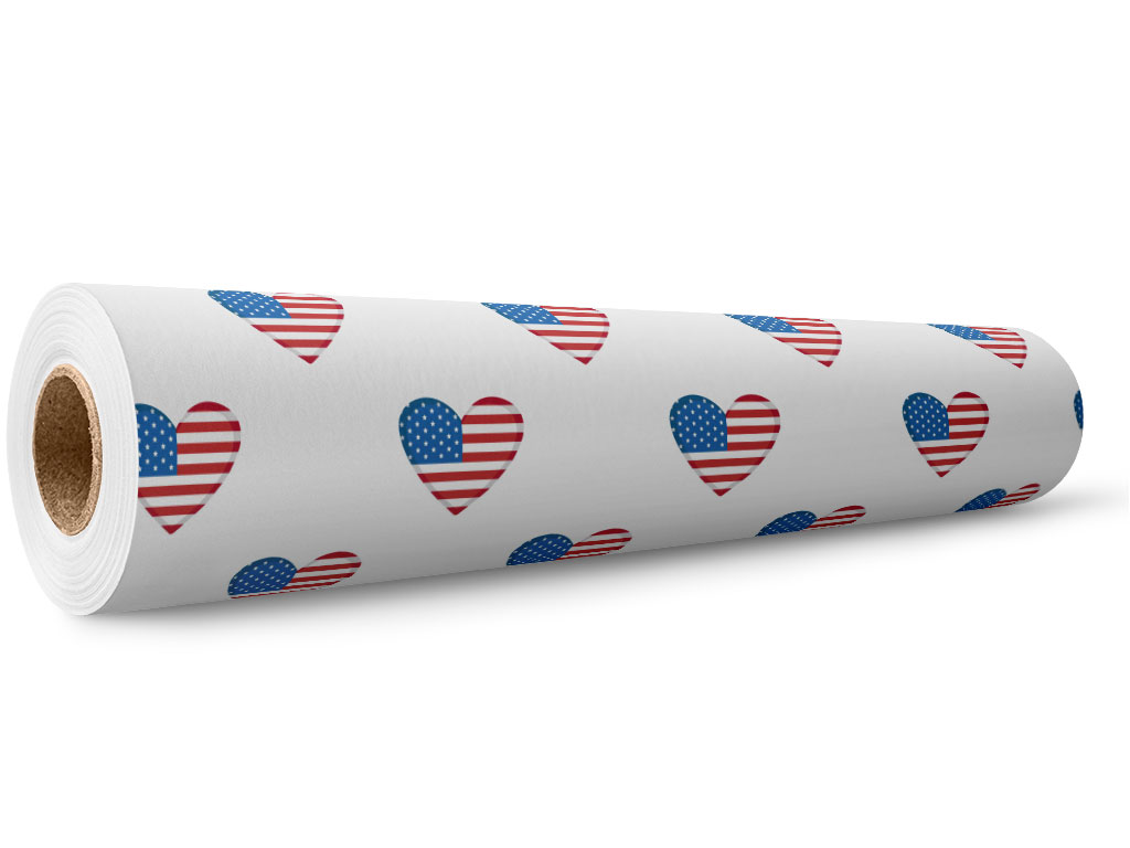 Flag Love Americana Wrap Film Wholesale Roll