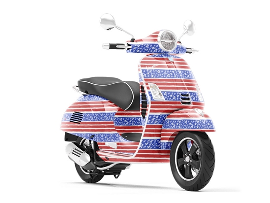 Painted Flag Americana Vespa Scooter Wrap Film