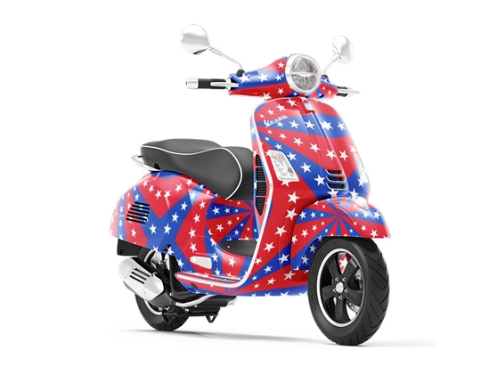 Patriotic Pinwheel Americana Vespa Scooter Wrap Film