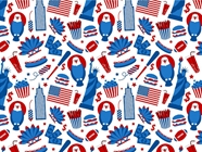 Recognized Symbols Americana Vinyl Wrap Pattern