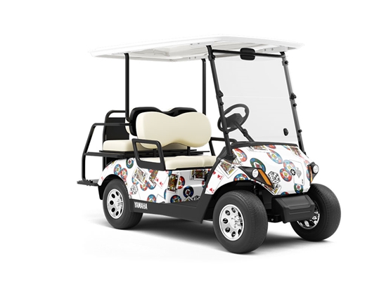 Aces Wild Americana Wrapped Golf Cart