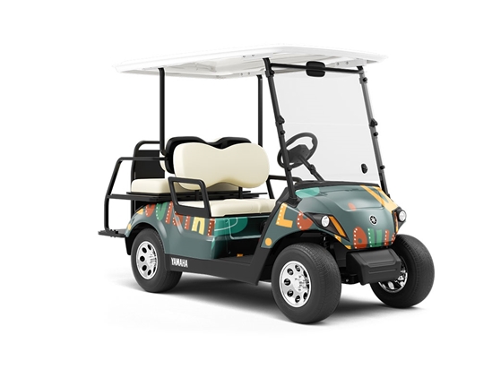 Creole State Americana Wrapped Golf Cart