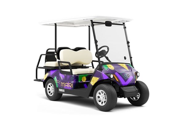 Mardi Gras Americana Wrapped Golf Cart