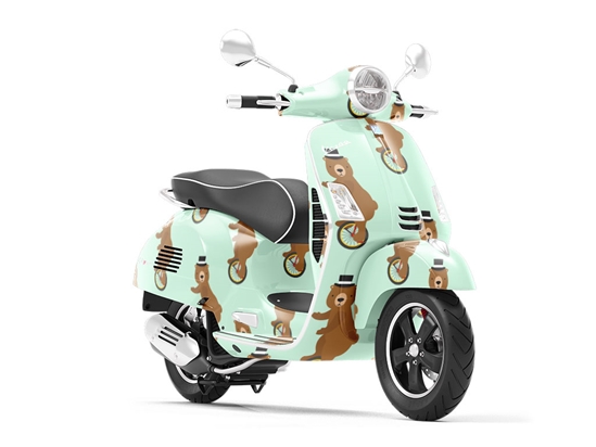 Circus Worker Animal Vespa Scooter Wrap Film
