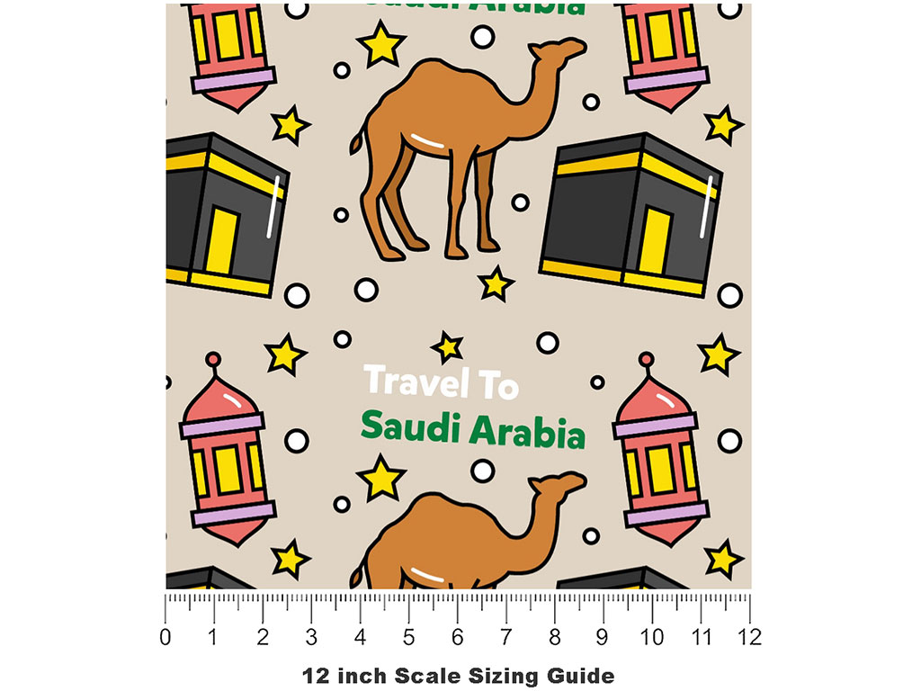 Saudi Citizens Animal Vinyl Film Pattern Size 12 inch Scale