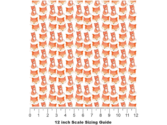 Foxy Frenzy Animal Vinyl Film Pattern Size 12 inch Scale