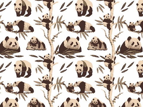 Rwraps™ Panda Print Vinyl Wrap Film - Lazing About