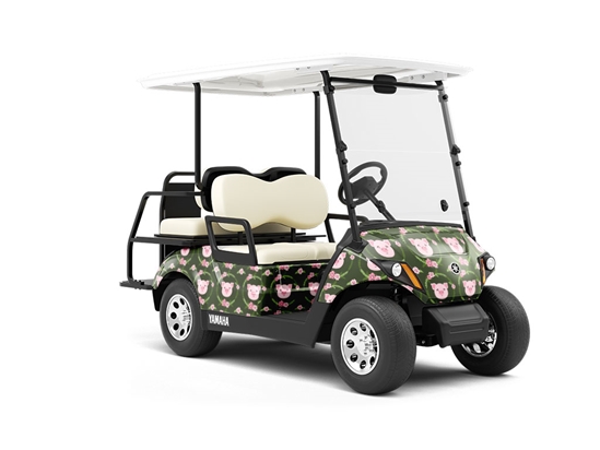 Clean Up Animal Wrapped Golf Cart