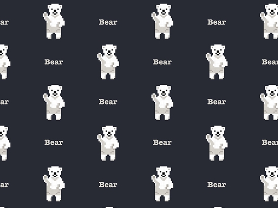 Arctic Pixels Animal Vinyl Wrap Pattern