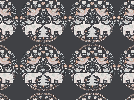 Snowy Sweetness Animal Vinyl Wrap Pattern