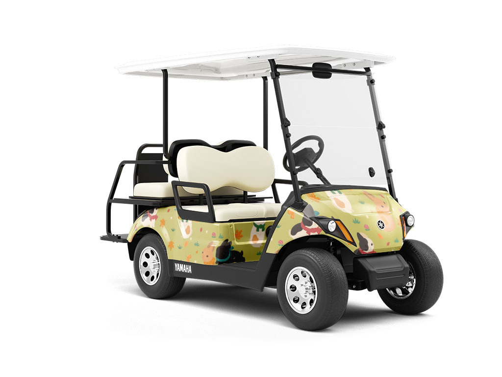 Chilly Day Animal Wrapped Golf Cart