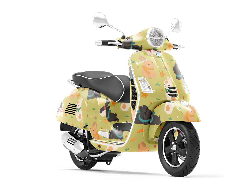 Chilly Day Animal Vespa Scooter Wrap Film