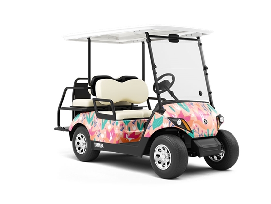 Hidden Tulips Animal Wrapped Golf Cart