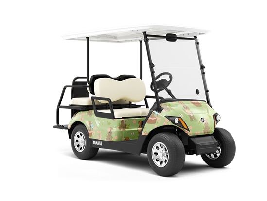 Springtime Presents Animal Wrapped Golf Cart