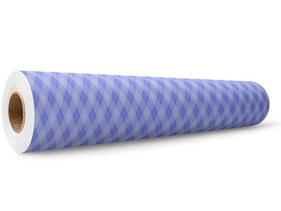 Blooming Periwinkle Argyle Wrap Film Wholesale Roll
