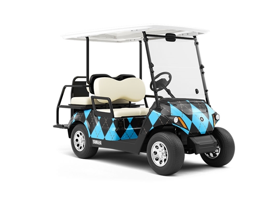 Fantasy Wash Argyle Wrapped Golf Cart