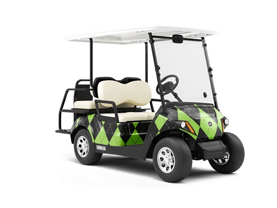 Avocado Tone Argyle Wrapped Golf Cart