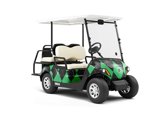 Mossy Undergrowth Argyle Wrapped Golf Cart