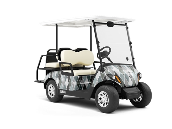Gothic Charm Argyle Wrapped Golf Cart